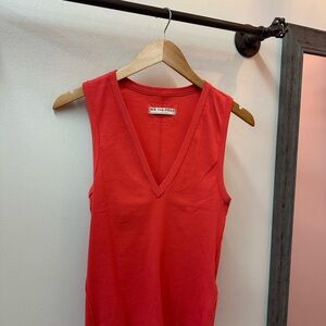 NWOT We The Free Vibrant Red V-Neck Sleeveless Top